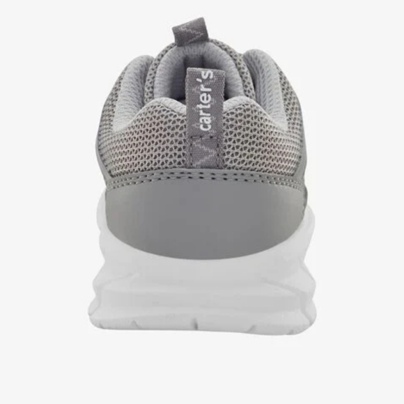 Like New Gray Kids Shoes with Velcro Strap - Picture 6 of 9